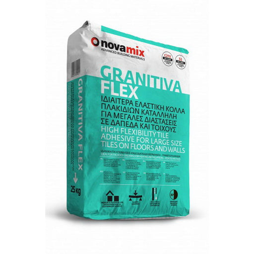 Novamix Granitiva Flex Ενισχυμένη Ελαστική Κόλλα Πλακιδίων Γρανίτη C2TE S1 | Dagiopoulos.gr