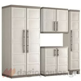 Keter Excellence Base XL Ντουλάπα Δίφυλλη Χαμηλή Με 2 Ράφια Μπεζ