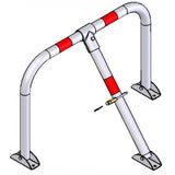 Μπάρα Παρεμπόδισης Παρκαρίσματος Αρθρωτή Γαλβανιζέ Τύπου U Με 3 Πόδια