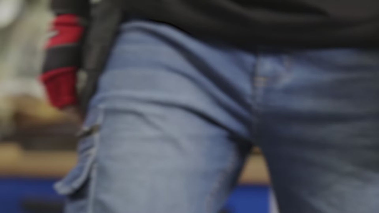 Yato Stretch Jeans Παντελόνι Εργασίας Τζιν Γκρι