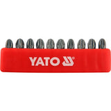 Yato YT-0472 Μύτες Σετ 10 Τμχ PZ3X25MM S2