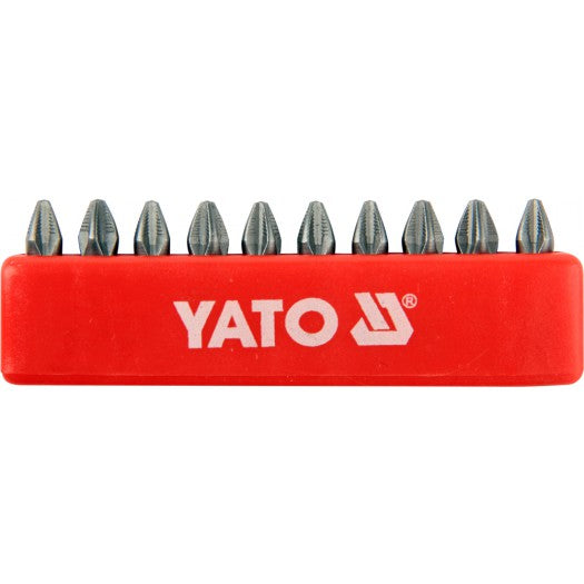 Yato ΥΤ-0475 Συλλογή Μύτες Phillips (Σταυρού) Ph.2x25mm Σετ 10 Τεμ