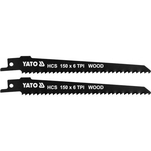 Yato YT-33922 Λάμες Σπαθοσέγας (Σεγάτσας) Για Ξύλο HCS 6TPI 150mm Σετ 2 Τεμ