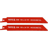 Yato YT-33932 Λάμες Σπαθοσέγας (Σεγάτσας) Bi-Metal Για Ξύλο Μέταλλο 24TPI 150mm Σετ 2 Τεμ