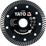 Yato YT-59981 Turbo Δίσκος Διαμαντέ (Διαμαντόδισκος) Κοπής Δομικών Υλικών, Μπετόν, Πέτρας, Τούβλων 115mm