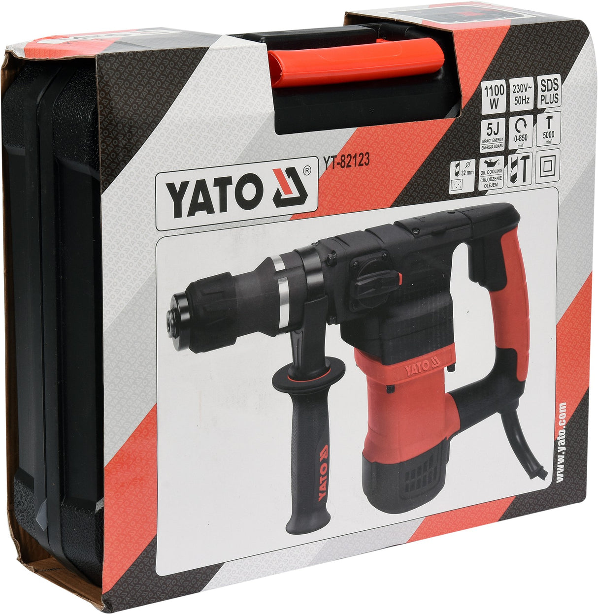 Yato YT-82123 SDS Plus Σκαπτικό Κρουστικό Πνευματικό Πιστολέτο 5.0J 1100Watt Με Βαλίτσα