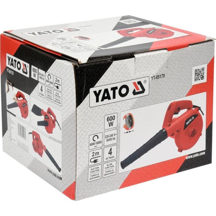 Yato YT-85170 Επαγγελματικό Φυσερό (Φυσητήρας)- Αναρροφητήρας Ρυθμιζόμενος 600Watt Dagiopoulos