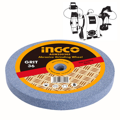 INGCO AGW200362 Πέτρα Δίδυμου Τροχού Λείανσης 36K 200mm