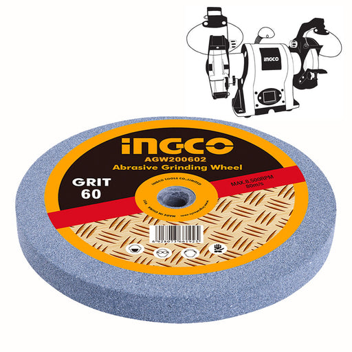 INGCO AGW200602 Πέτρα Δίδυμου Τροχού Λείανσης 60K 200mm