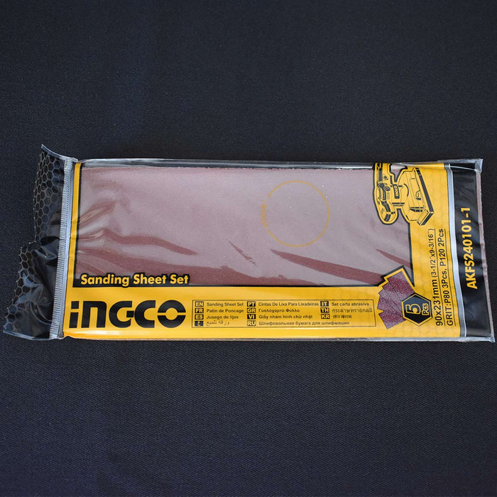 INGCO AKFS240101-1 Φύλλα Λείανσης Τριβείου 90 x 231mm Σετ | Dagiopoulos