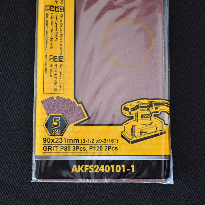 INGCO AKFS240101-1 Φύλλα Λείανσης Τριβείου 90 x 231mm Σετ | Dagiopoulos