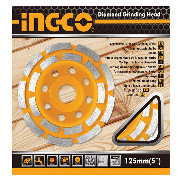 INGCO CGW021251 Δίσκος Λείανσης Τσιμέντου - Πέτρας 125mm | Dagiopoulos.gr