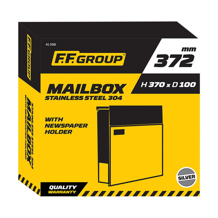 FF Group 41598 Ανοξείδωτο Γραμματοκιβώτιο με Θήκη Εφημερίδων | Dagiopoulos.gr