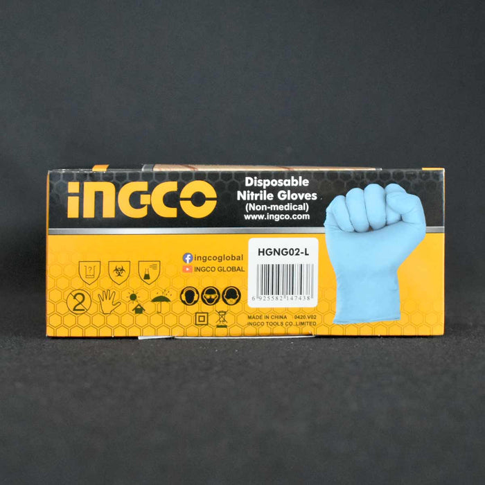 Ingco HGNG02-L Γάντια Νιτριλίου L σε Blister ανά ζευγ. | dagiopoulos.gr