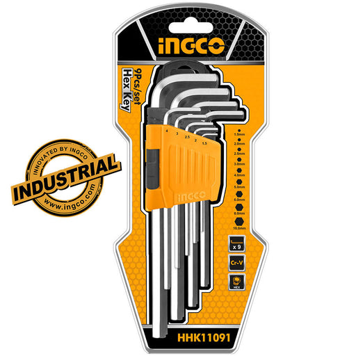 Ingco HHK11091 Επαγγελματικό Σετ Κλειδιά Άλλεν 1.5-10mm | dagiopoulos.gr