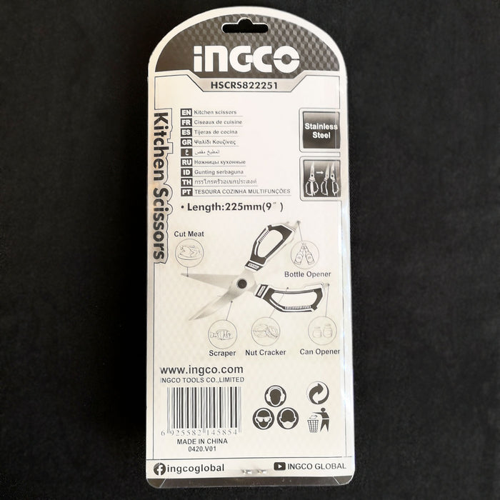 Ingco HSCRS822251 Ψαλίδι Κουζίνας 5 Λειτουργιών 225mm | dagiopoulos.gr
