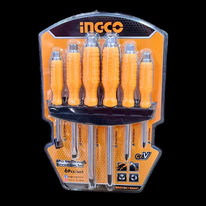 INGCO HSGTDC180601 Επαγγελματικά Κατσαβίδια Χτυπητά Σετ 6 Τεμ 