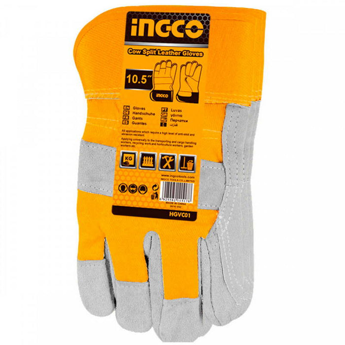 INGCO HGVC01P-XL Γάντια Δερμάτινα Μόσχου XL σε Blister ανά ζευγ. Dagiopoulos.gr