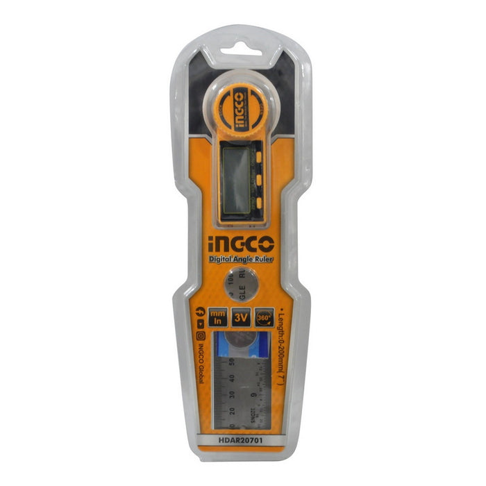 INGCO HDAR20701 Ψηφιακός Γωνιακός Χάρακας 200-400mm | Dagiopoulos.gr