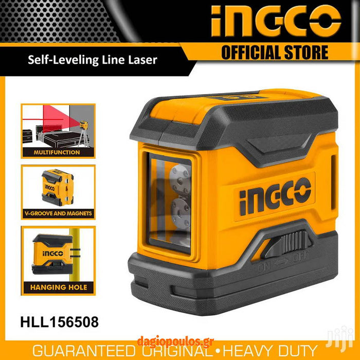 INGCO HLL156508 Αυτοαλφαδιαζόμενο Laser Σταυρού 2 Ακτίνων
