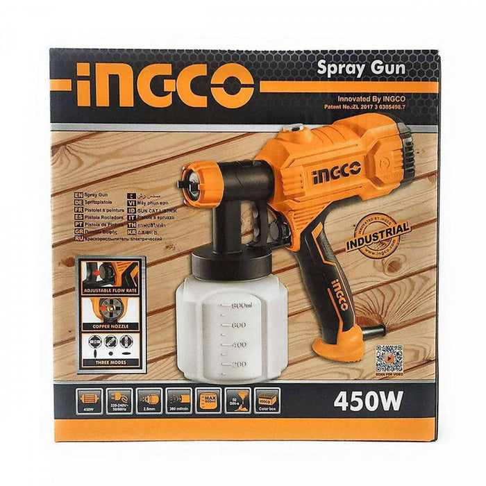 INGCO SPG3508 Επαγγελματικό Ηλεκτρικό Πιστόλι Βαφής 450W Dagiopoulos.gr