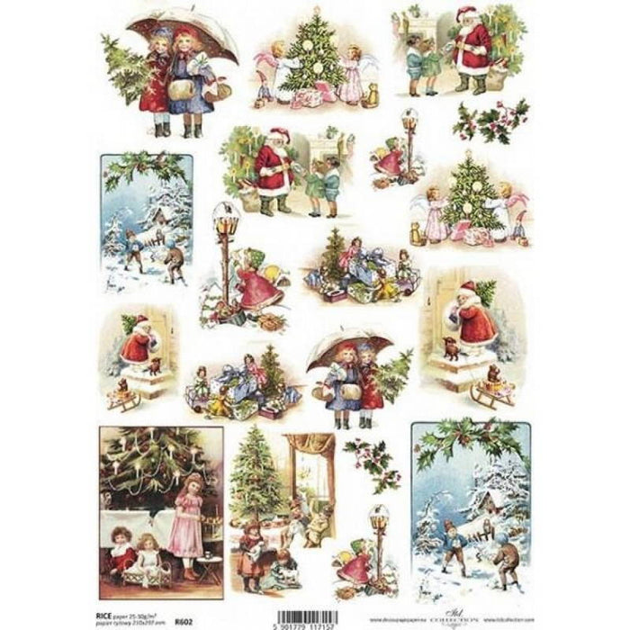 ITD Ριζόχαρτο Decoupage Children Waiting For Christmas Gifts A4