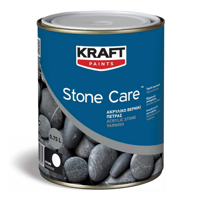 Kraft Stone Care Ακρυλικό Στεγανωτικό Βερνίκι Πέτρας Διαφανές Ημιματ