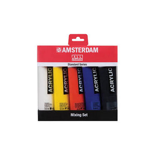 Amsterdam Acrylic Mixing Set Βασικό Σετ Ακρυλικών Χρωμάτων 120ml 5 Τεμάχια
