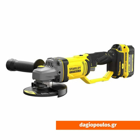 Stanley SFMCG400M2K-QW V20 Γωνιακός Τροχός Μπαταρίας Λιθίου 18V 125mm+2 Μπαταρίες 4.0Ah | Dagiopoulos.gr