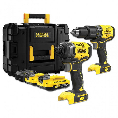 Stanley SFMCK461D2T V20 Κρουστικό Δραπανοκατσάβιδο Brushless & Παλμικό Κατσαβίδι 18V Με 2 Μπαταρίες 2.0Ah