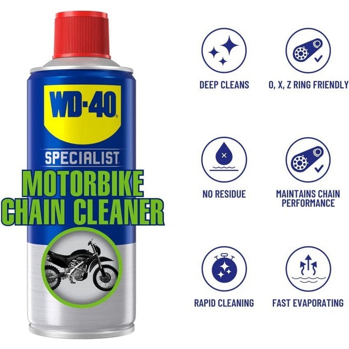 WD-40 Specialist Motorbike Chain Cleaner Καθαριστικό Αλυσίδας 400ml | Dagiopoulos.gr
