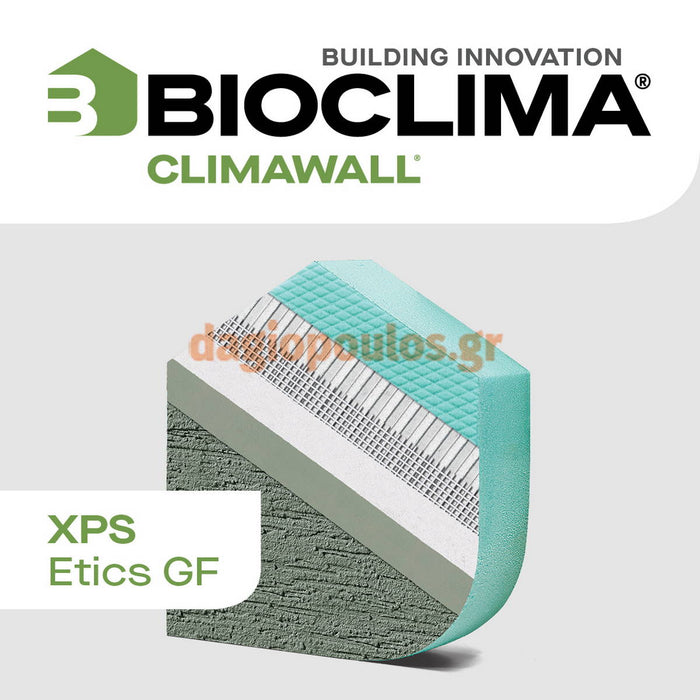 Bioclima Climawall XPS Etics GF Θερµοµονωτική πλάκα εξηλασμένης πολυστερίνης | dagiopoulos.gr