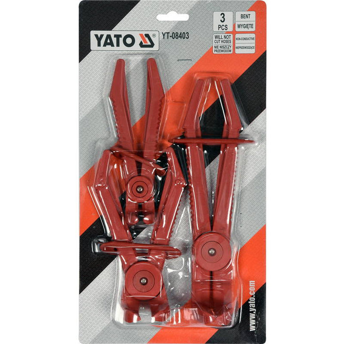 YATO YT-08403 Πένσα Πλαστική Πνίκτης Σωλήνων Σετ 3 Τεμαχίων | Dagiopoulos.gr