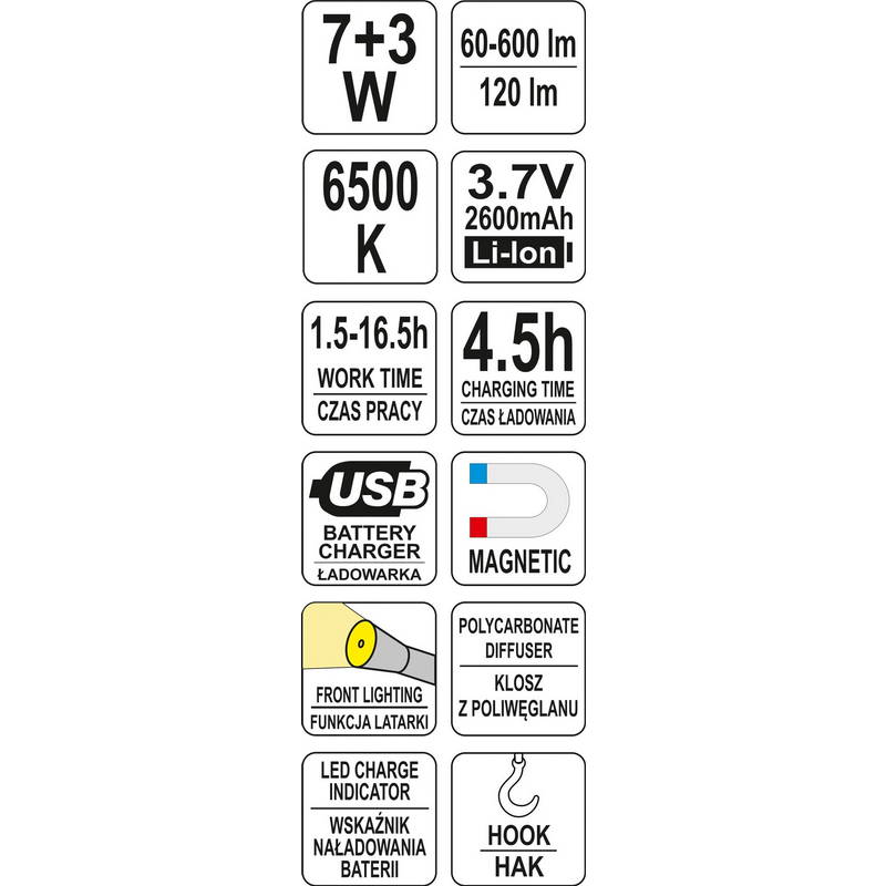 YATO YT-08519 Λάμπα LED Dagiopoulos.gr