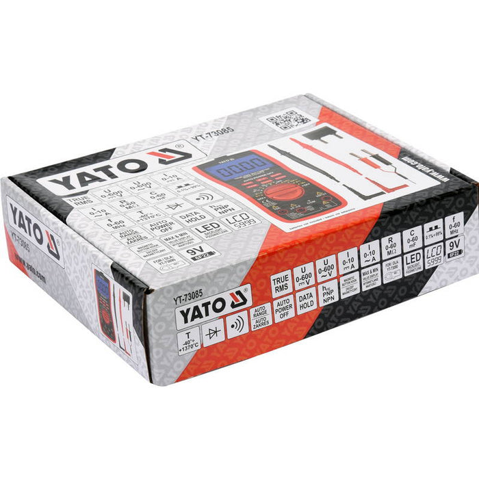 Yato YT-73085 Επαγγελματικό Ψηφιακό Πολύμετρο LED 9V Dagiopoulos