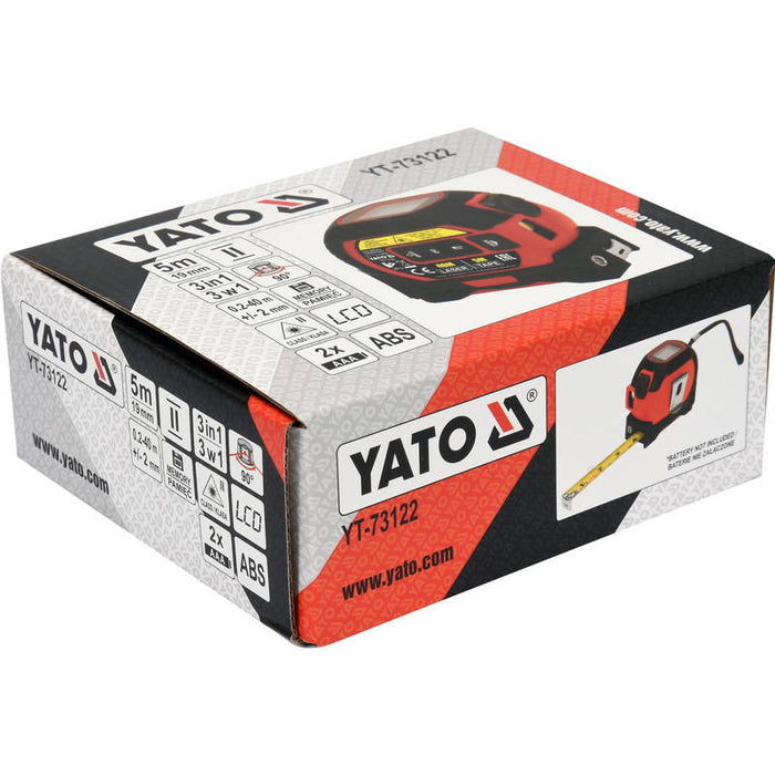 Yato YT-73122 Επαγγελματικό Μέτρο Laser Σταυρός Laser Μετροταινία 5m Dagiopoulos