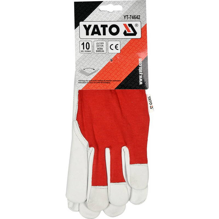 Yato YT-74642 Γάντια Προστασίας για Εργαζόμενους Δέρμα/Βαμβάκι Dagiopoulos