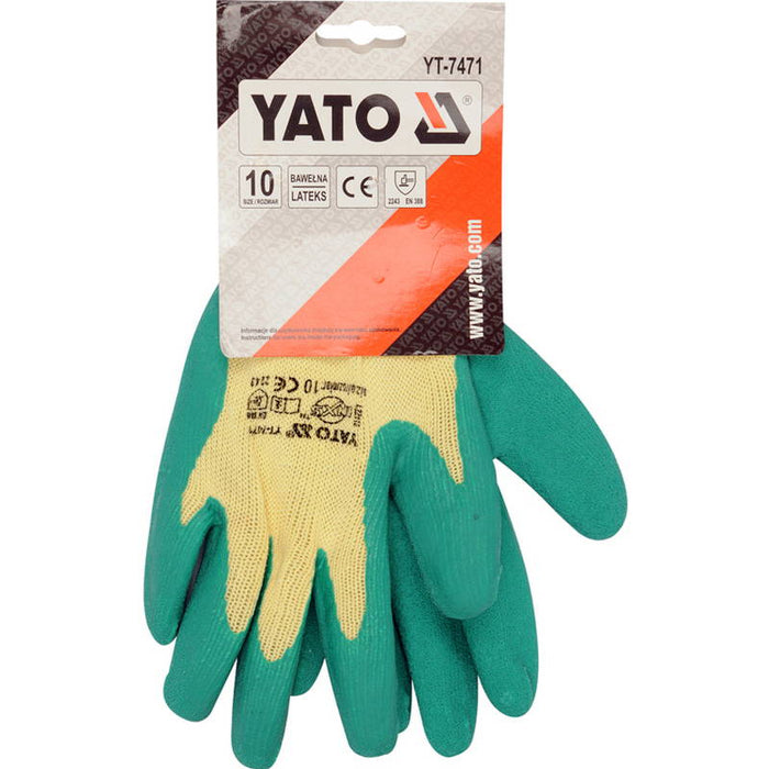 Yato YT-7471 Γάντια Προστασίας για Εργαζόμενους Cotton/Latex Dagiopoulos