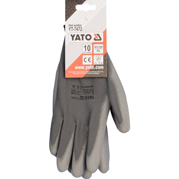 Yato YT-7472 Γάντια Προστασίας για Εργαζόμενους Nylon PU Dagiopoulos
