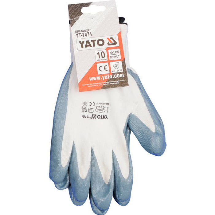 Yato YT-7474 Γάντια Προστασίας για Εργαζόμενους Nylon Dagiopoulos