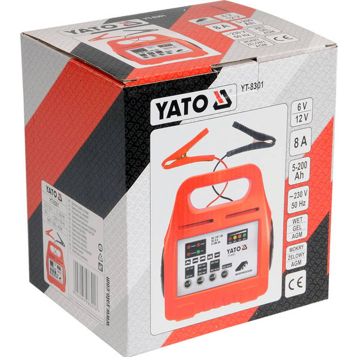 Yato YT-8301 Επαγγελματικός Φορτιστής Μπαταρίας 6V/12V Dagiopoulos