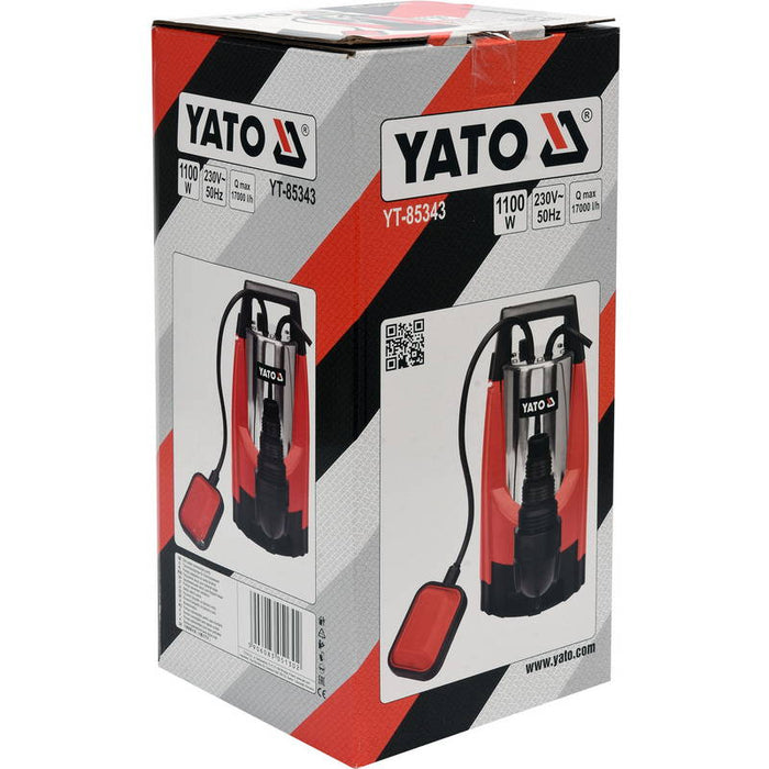 Yato YT-85343 Επαγγελματική Αντλία Ακάθαρτων Υδάτων 1100Watt Inox Dagiopoulos