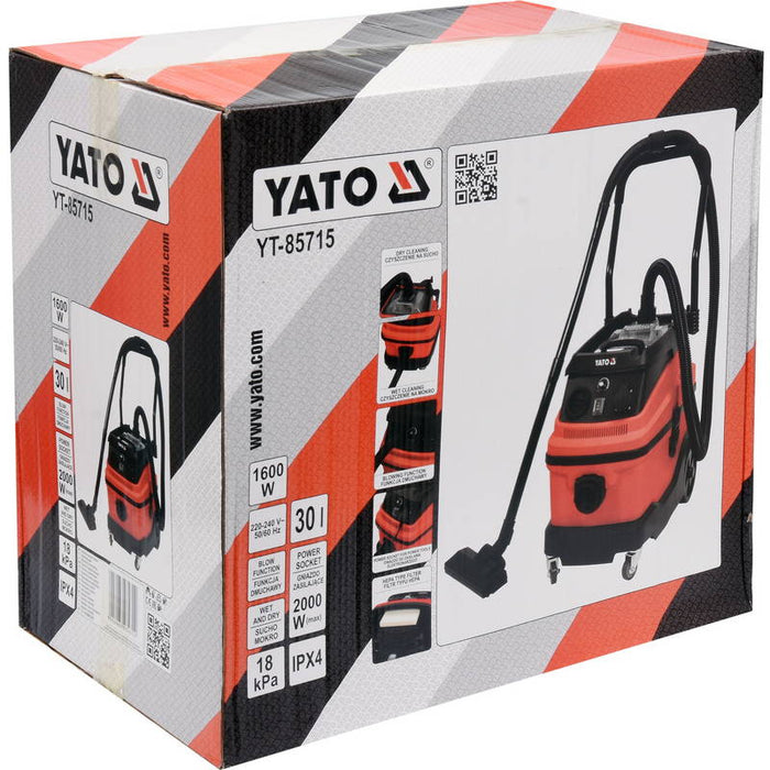Yato YT-85715 Επαγγελματική Ηλεκτρική Σκούπα 1600Watt Dagiopoulos