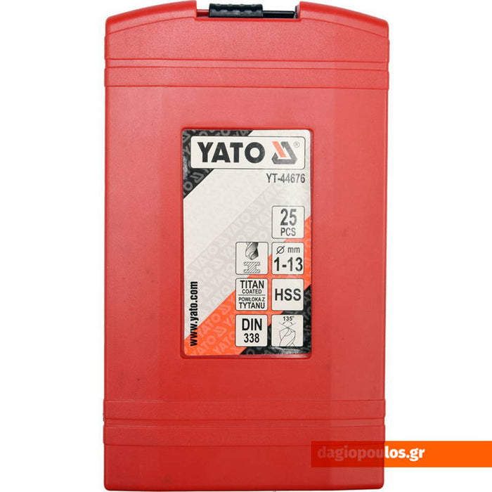 YATO YT-44676 Σετ Τρυπάνια Τιτανίου 25 Τεμαχίων | Dagiopoulos.gr