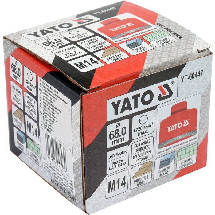 Yato Ποτηροτρύπανο YT-60447 Γωνιακού Τροχού Κεραμικά Πλακάκια Γρανίτη | Dagiopoulos.gr