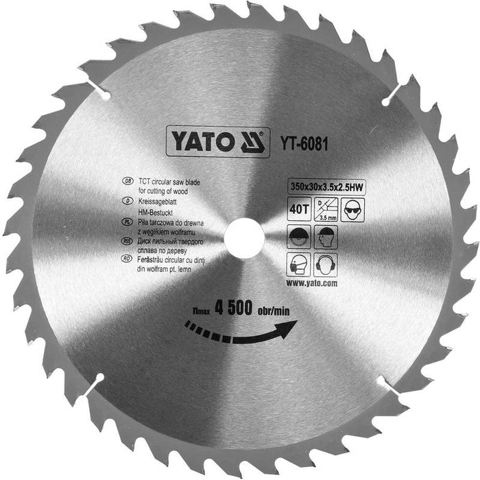Yato YT-6081 Διαμαντόδισκος Ξύλου 350mm
