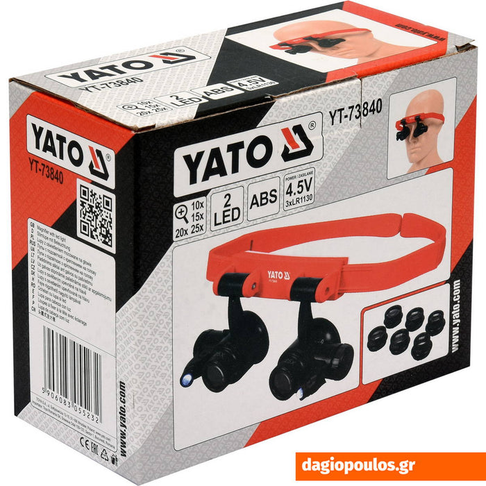 Yato YT-73840 Γυαλιά Με Εναλλασόμενους Μεγεθυντικούς Φακούς και Φωτισμό