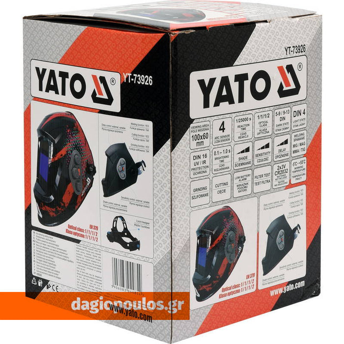 Yato YT-73926 Ηλεκτρονική Μάσκα Προσώπου Ηλεκτροσυγκόλλησης