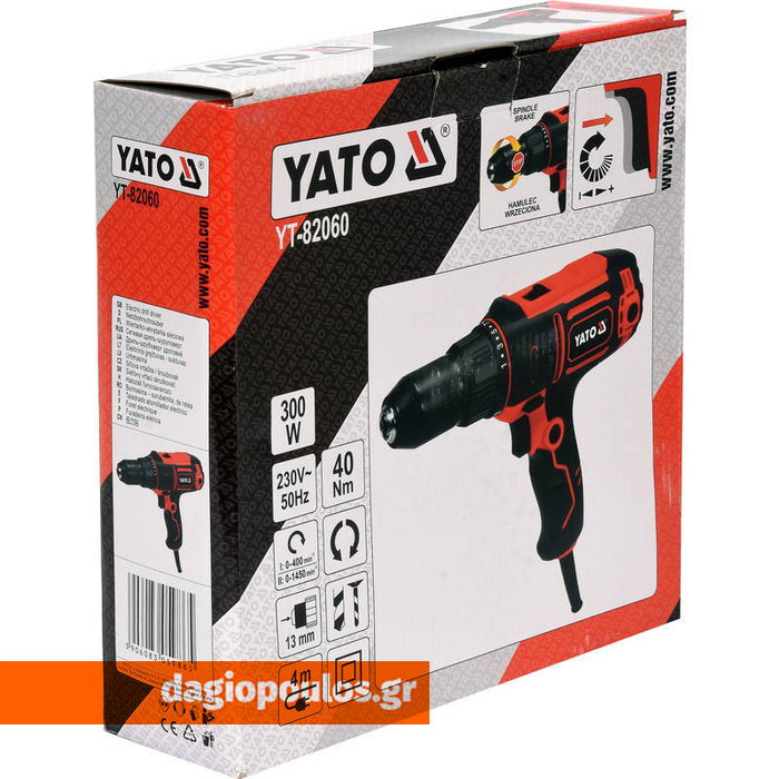 Yato YT-82060 Επαγγελματικό Δραπανοκατσάβιδο 300Watt Dagiopoulos