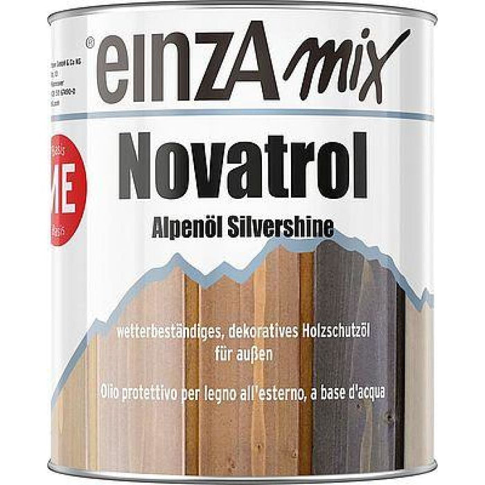 EinzA Novatrol Alpenöl Silvershine Άοσμο Βερνίκι Λάδι Εμποτισμού Ξύλου Νερού Ματ Μεταλλικών Αποχρώσεων | Dagiopoulos.gr